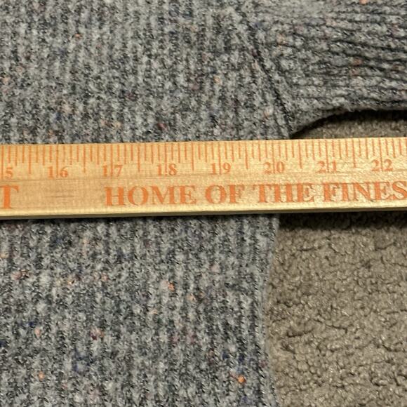 BB Dakota L Speckle Agent Cardigan Sweater Wool Blend Knit 3 Button V- Neck Gray - Picture 10 of 11